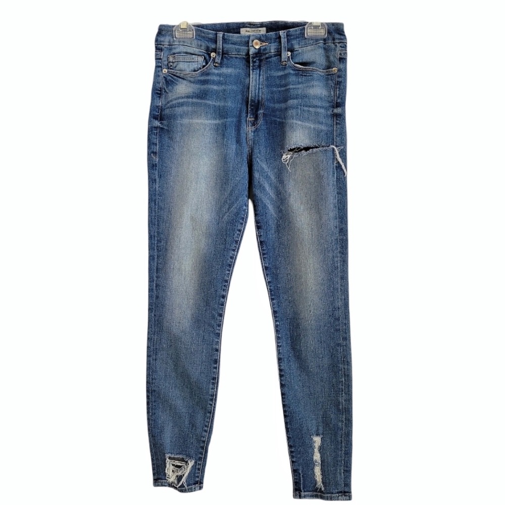 Good American Good Legs High Waist Distressed Skin